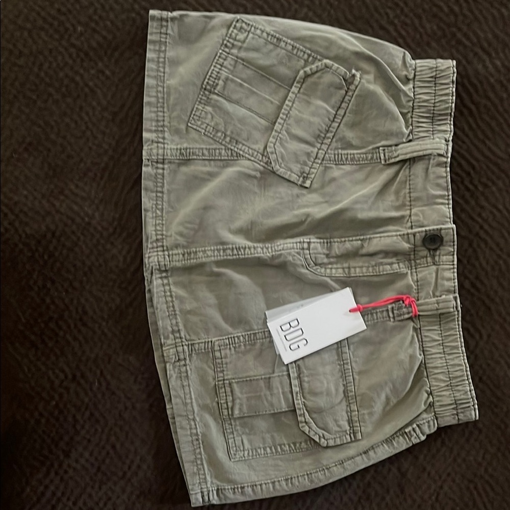 BDG Olive Cargo Mini Skirt